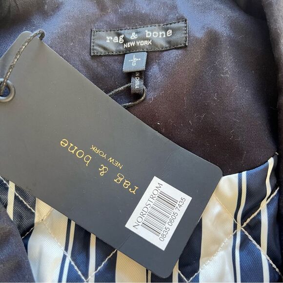 Rag & Bone Jessie Shirt Jacket in Navy Large NEW MSRP $525 - Picture 7 of 10